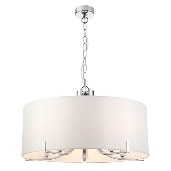 (image for) 5 Light Chrome Pendant with Shade